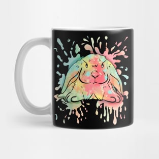 Easter Holland Lop Rabbit With Black Background Mug